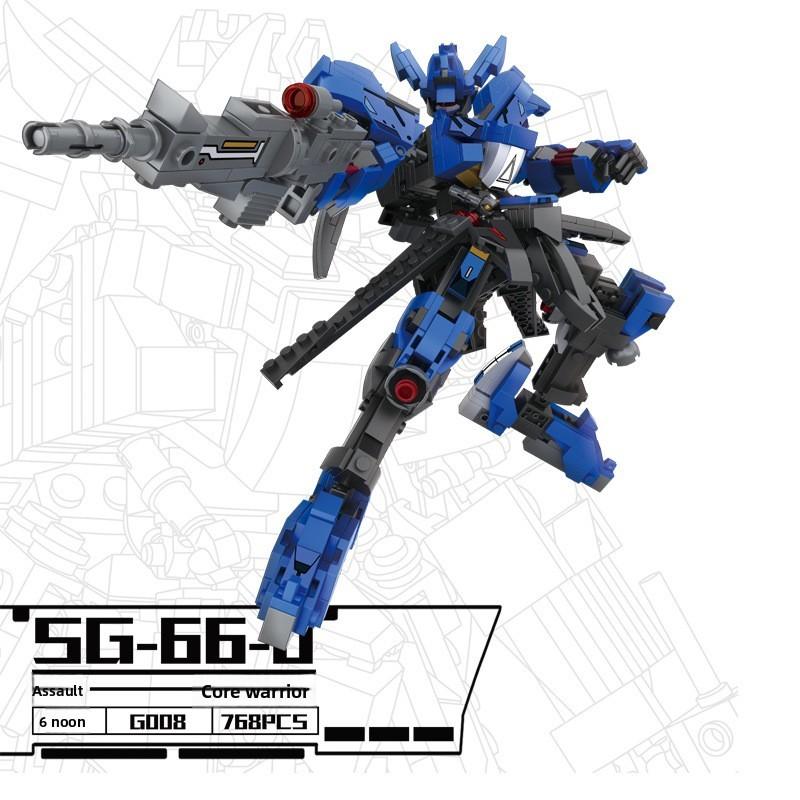 Warriors Mecha Robot Assemble Building Block Models Toys Desktop Gift Ornaments