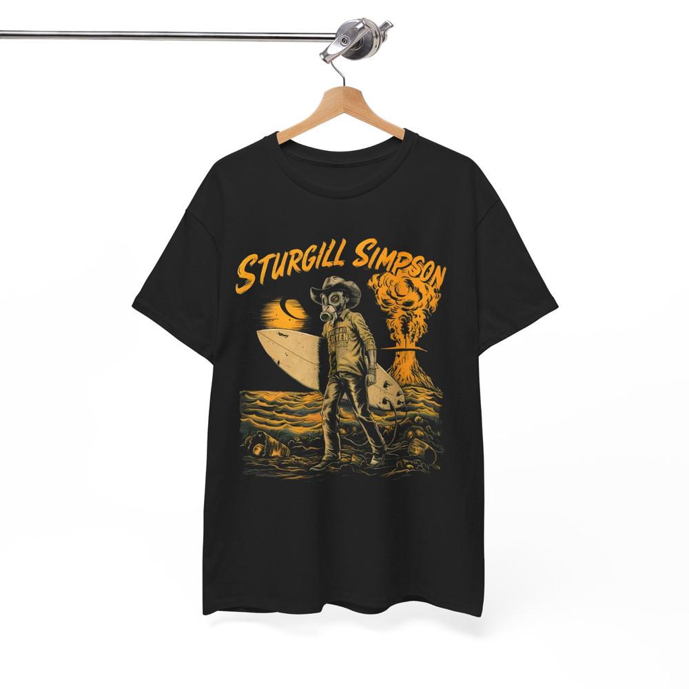 Vintage Sturgill Simpson T-Shirt – Cowboy Surfing Nuclear Explosion Shirt 2T186 Unisex T-Shirt M
