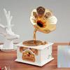 Vintage Style Hand Carousel Music Box with Drawer Classical Music Box  Wedding Gift