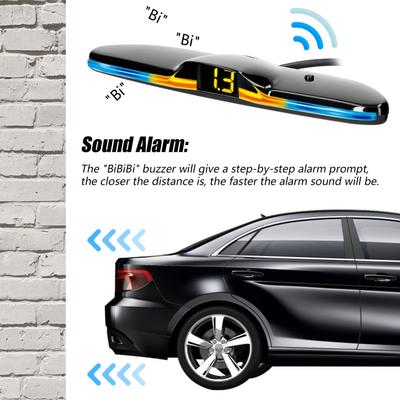 Car Parking Sensor Rear Reversing Radars System with 4 Parking Sensors Distance Detection LED Light