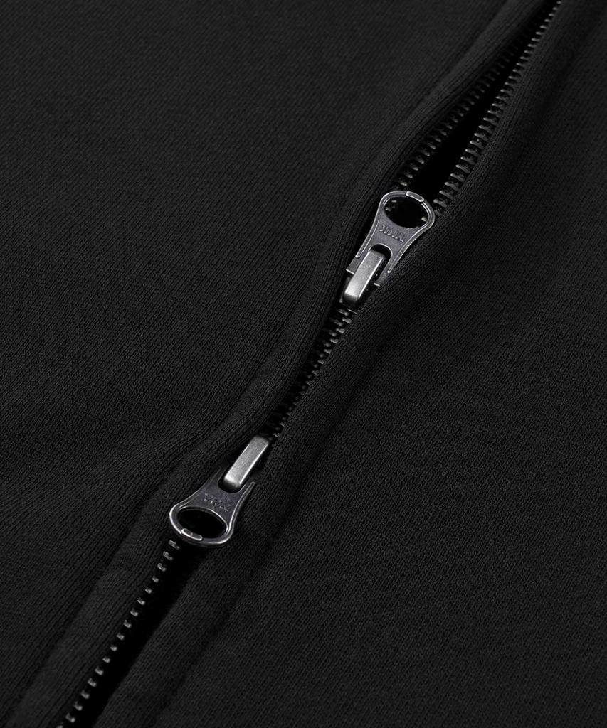 Gakkai Unions Four-Star Stripe Color Block Zip-Up Hoodie Black