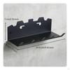 WallAttached Key Rack Metal Entryway Organizer Powder Coated Wall Hook for Door Area,