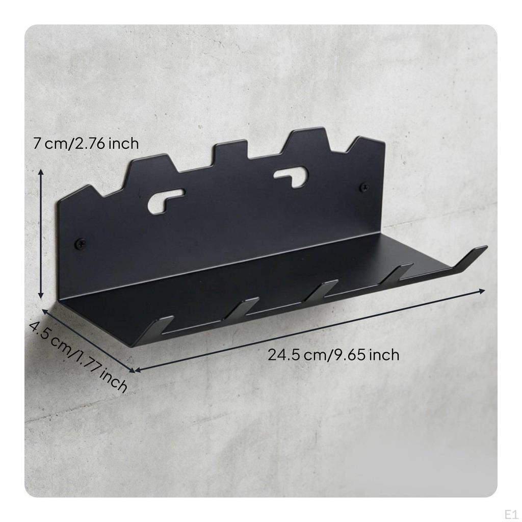 WallAttached Key Rack Metal Entryway Organizer Powder Coated Wall Hook for Door Area,