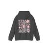 2025 New European Women's Drop Shoulder Ribbed RosaBlumen Hoodie with Printed and Embroidered Options