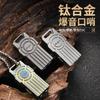 Titanium Dual-Tube Survival Whistle EDC Outdoor Gear Compact Emergency Signal Tool Hiking Camping Trekking