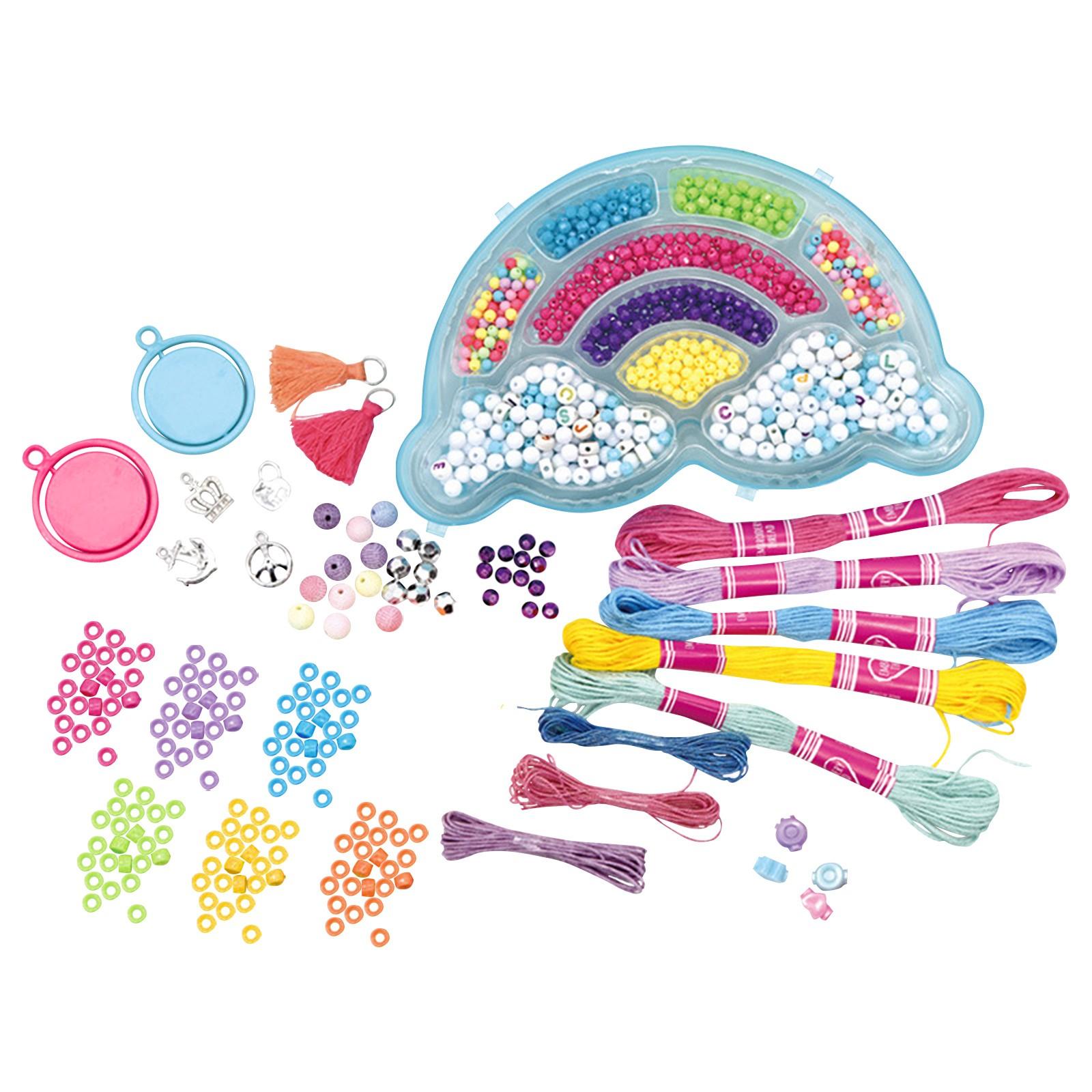 

Набор бусин из бисера, ожерелье из бисера своими руками, браслет, подарочная коробка, бусины для детей One Size белый