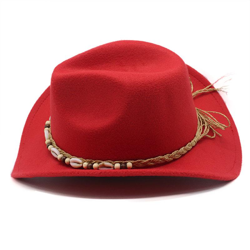 Wool Western Denim Curled Brim Top Hat Minority Style Men'S And Women'S Couple Hat