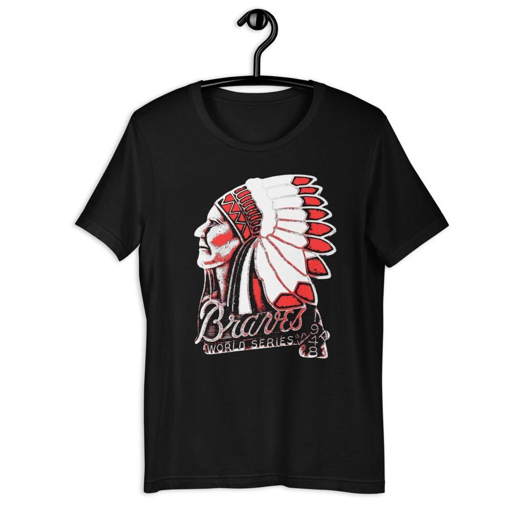 

BOSTON BRAVES Baseball 1948 World Series Short-Sleeve Unisex 100% Cotton T-shirt Mens Tees Top S