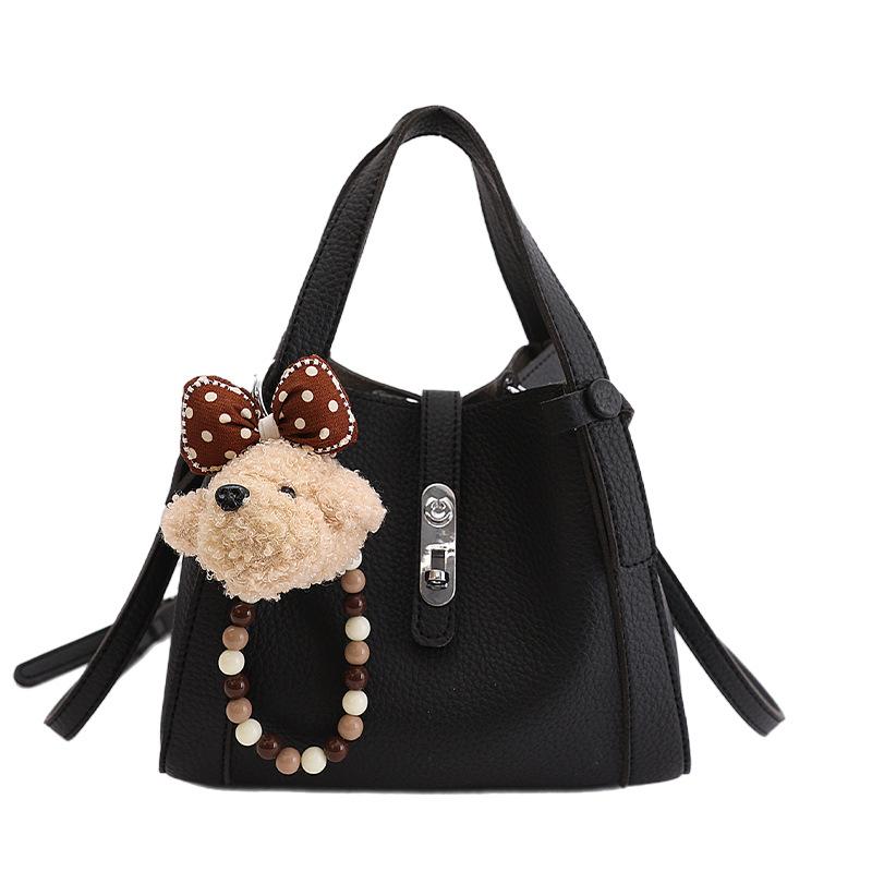 Feel casual portable bucket bag women's 2026 winter new fashion versatile shoulder messenger bag