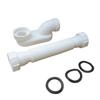 Verstellbares Abflussrohr Flexibler Flacher S-Bogen Langlebiger Freistehender Wannenabfluss Badewanne Dusche