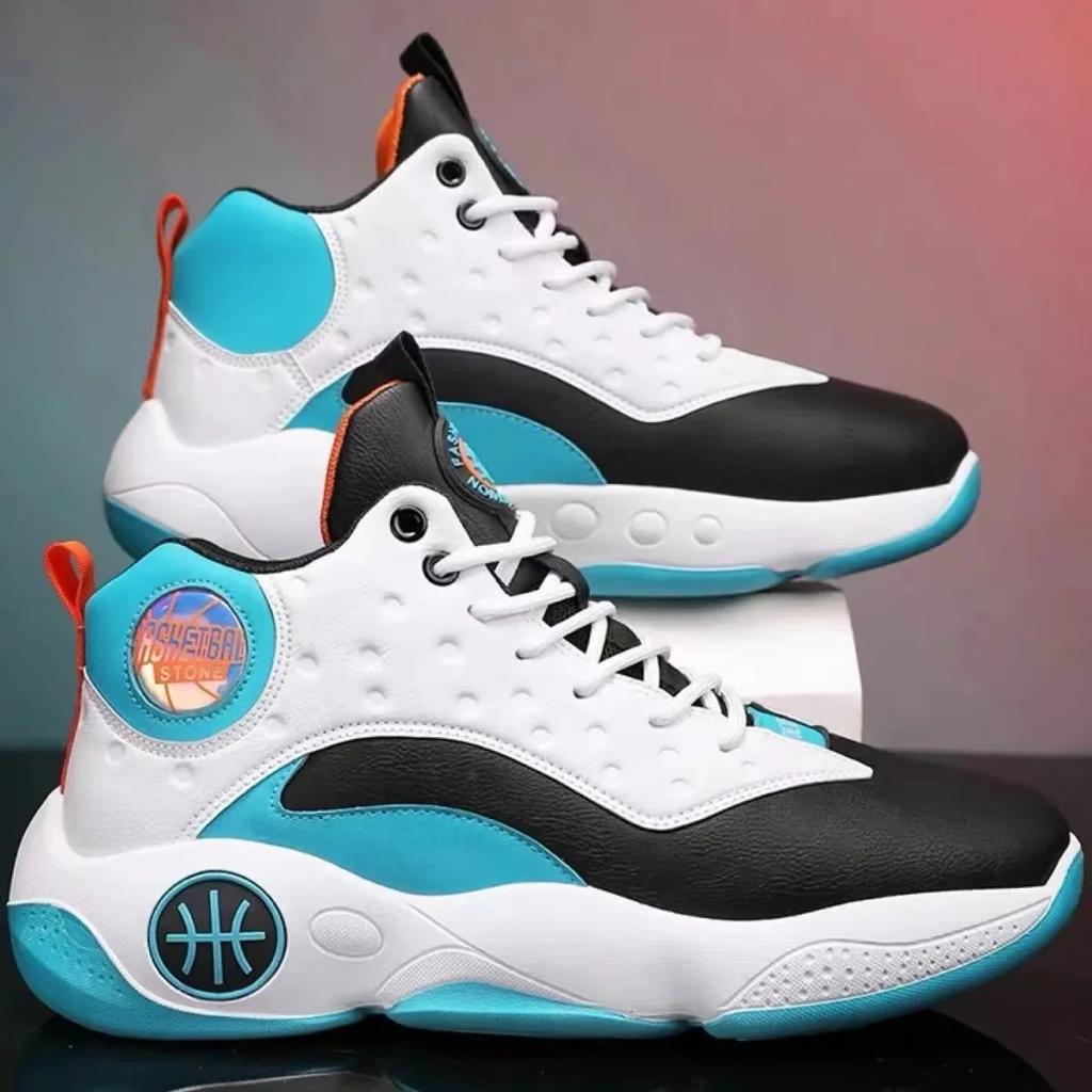 Ademende Heren Basketbalschoenen Slijtvaste Heren Trainingssportschoenen Buiten Lichtgewicht Comfortabele Wandelsneakers voor Casual Gebruik