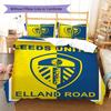 Leeds United F.C Pattern Bedding,Quilt Set Quilt Cover Pillowcase Home Birthday Gift(1 * duvet cover + 2 * pillowcase, without core)