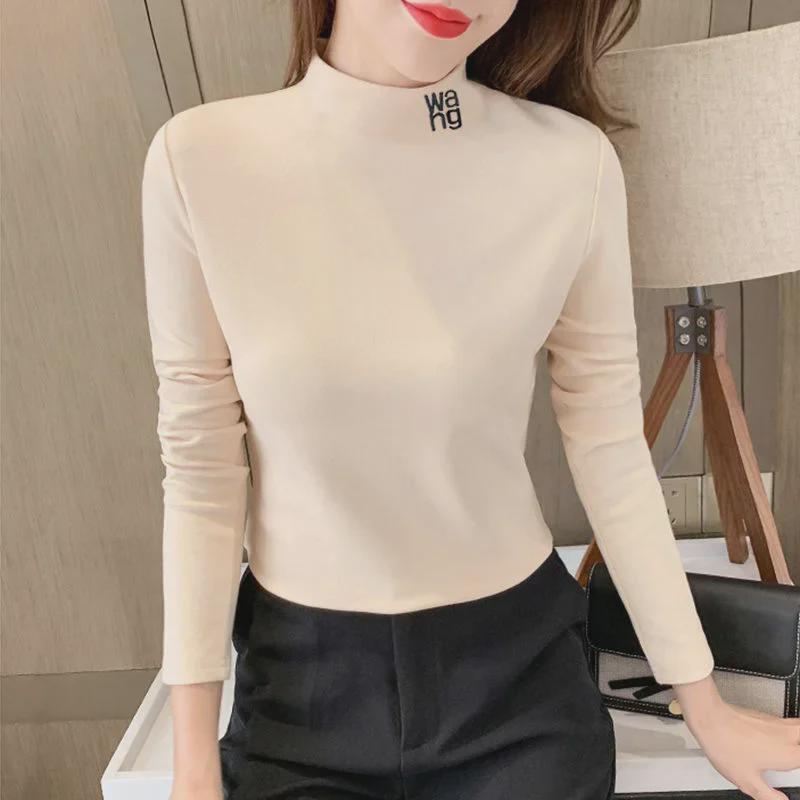 Damen Doppelseitiges Deutsches Samt Oberteil mit Halbohem Kragen - 2024 Verdickter Herbst/Winter Stil