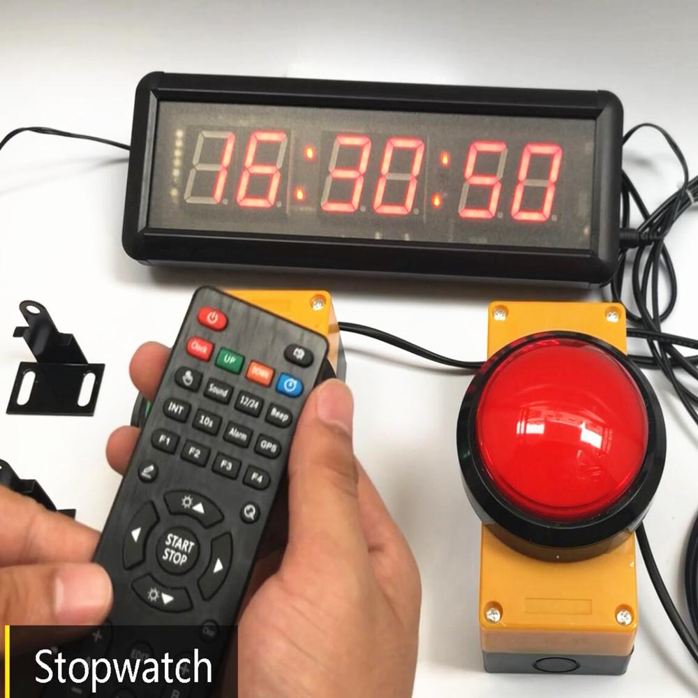 10CM button 29cm Led Countdown Clock Stopwatch,reset to zero Count down remote Control School Rush Answer Competition Game Timer