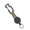 Retractable Pull Badges Holder Steel Wire Rope Buckle Key Holder Reel Carabiner Keychain Outdoor Keychain Tool