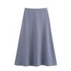 Women's Round Neck Knitted Top + A-Line Skirt Set