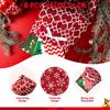 JOYFY 6 PCs Fabric Gift Bags Red Elegant Color with 3 Sizes for Each Season Holiday Present Giving Holiday Presents Décor