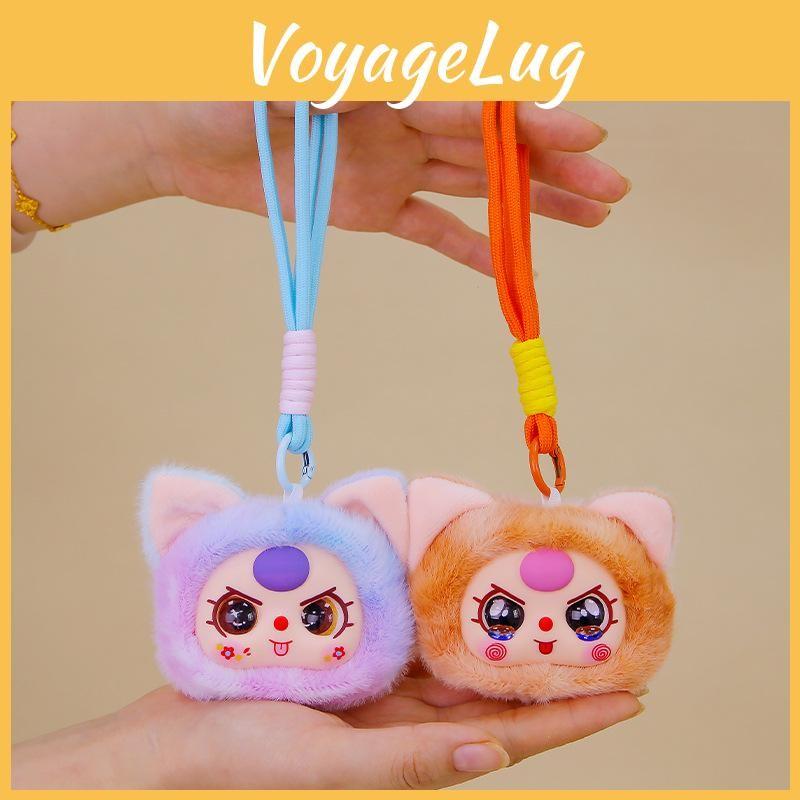 Cat Cute Head Plush Keychain Toy Children Backpack Decoration Gifts Festival