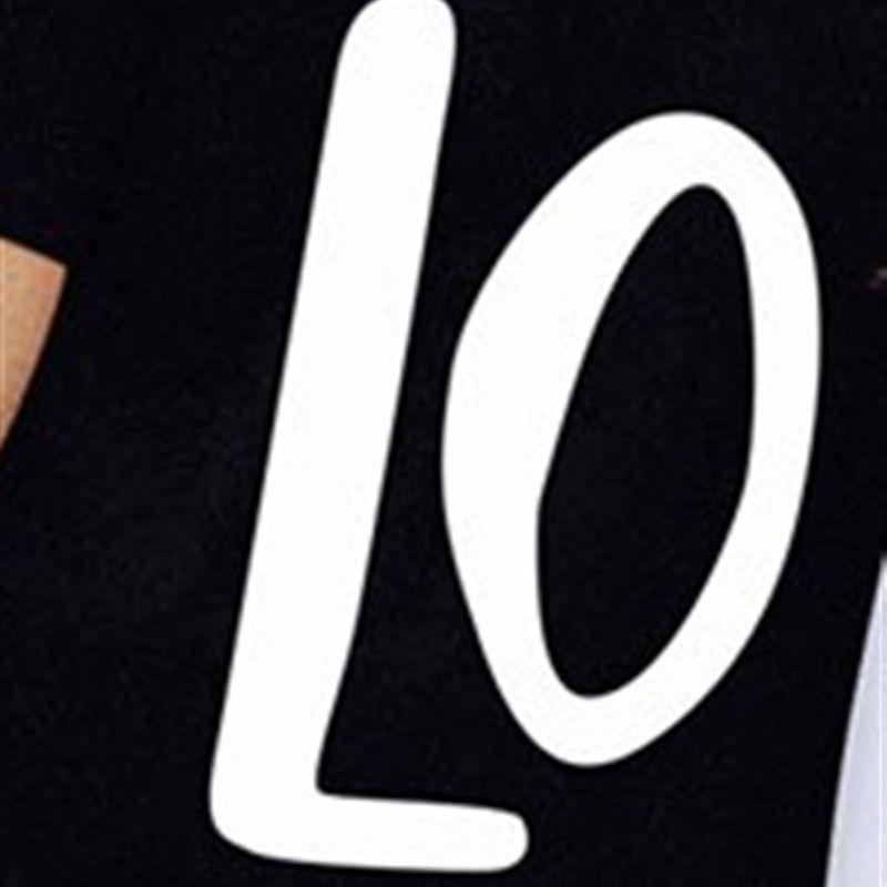 Valentine Day Woman Man T Shirt Letter LO VE Couple T-shirt
