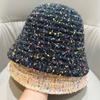 New Small Jelly Bean Fisherman's Hat Children's Autumn and Winter Big Head Circumference Knitted Wool Hat Showing Washbasin Hat