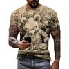 Men's Monkey Graphic Print T-shirt Casual Short Sleeve Crew Neck Tee Men's Clothing For Summer Outdoor Sportswear Mens Tshirts