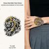Chinese Style Waterproof Phoenix & Koi Tattoo Sticker - Long-lasting, Aesthetic Dunhuang Design for Arm & Collarbone