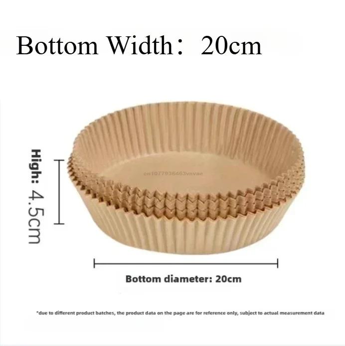 Papier sulfurisé jetable pour friteuse à air pour la cuisson, la pâtisserie, antiadhésif, papier sulfurisé pour la cuisson au four, accessoires de cuisine, papier ciré alimentaire