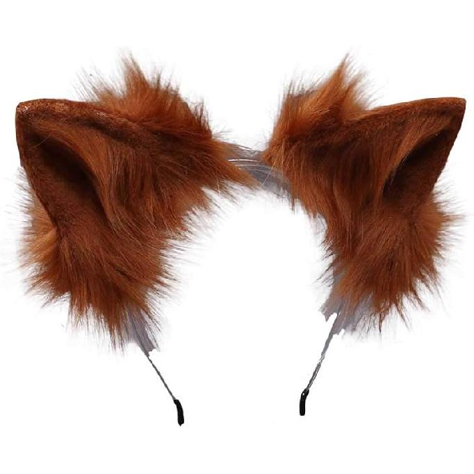 VIGVAN KYC Animal Ears Kawaii Plush Cat Ears Hair Clip Headdress Halloween Cosplay