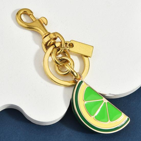 Keychain Pendant Grapefruit Lemon Slice Design Key Chain with Anti-Oxidation Lobster Clasp Scratch-Proof Surface Backpacks Accessory