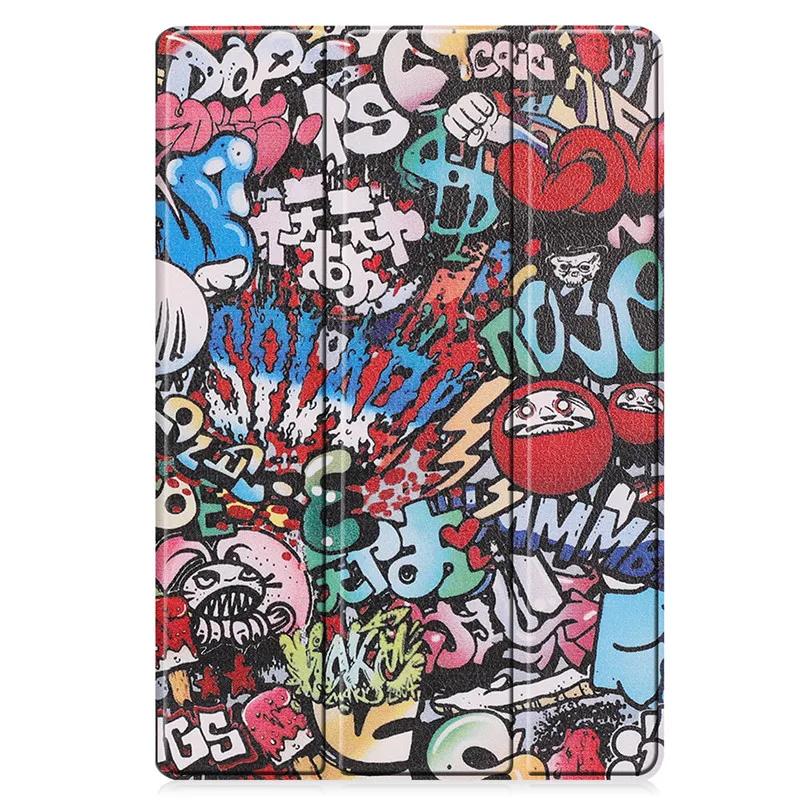Surfplatta för Samsung Galaxy Tab S7 FE Fodral 12.4 SM-T730 Tri-Folding Smart Shell För Samsung Tab S7 Plus Cover Tab S8 Fodral S7 11