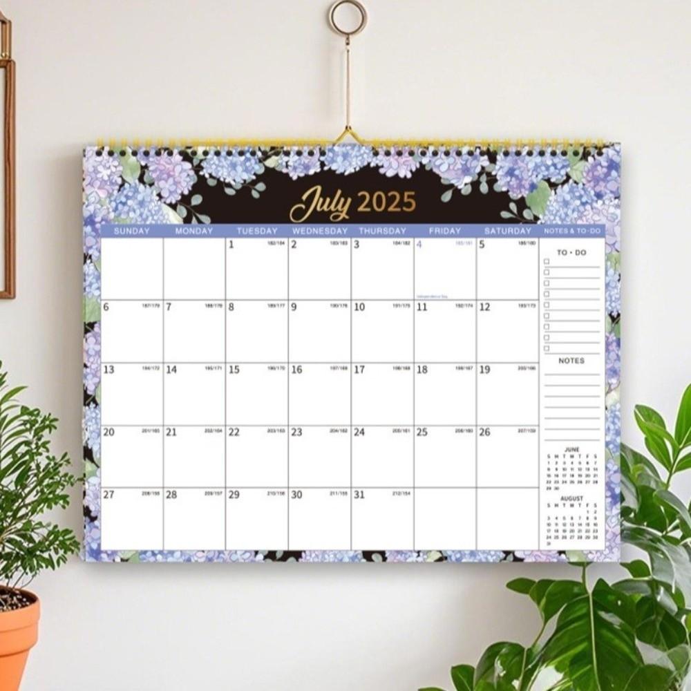 Creative Coil Calendar Spacious Hanging Calendar Durable Wall Calendar  School