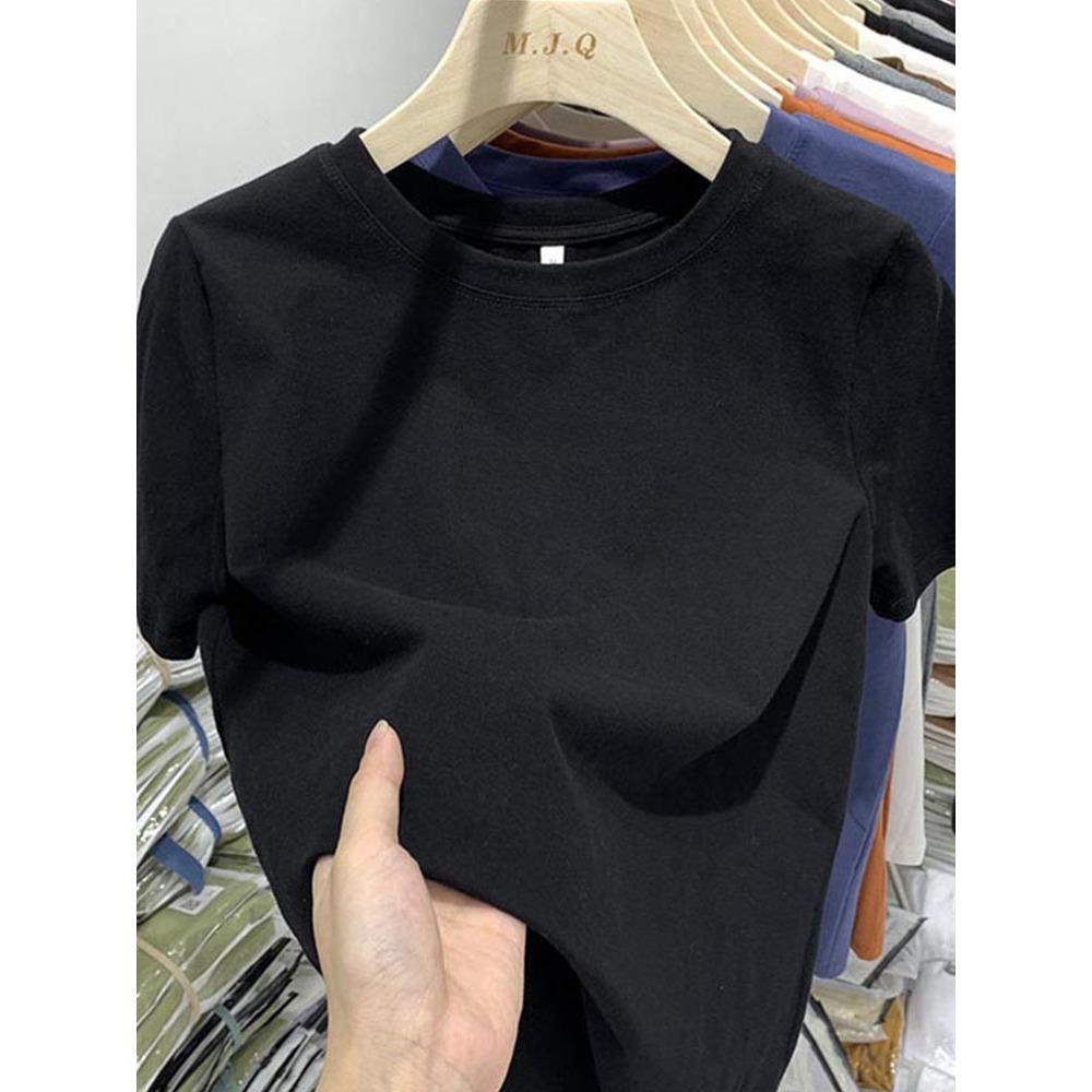 Maglietta da donna Maglietta da ragazza Vestiti da donna Top Maglietta in cotone Maglietta primaverile a maniche corte da donna Sexy Y2k Top bianco