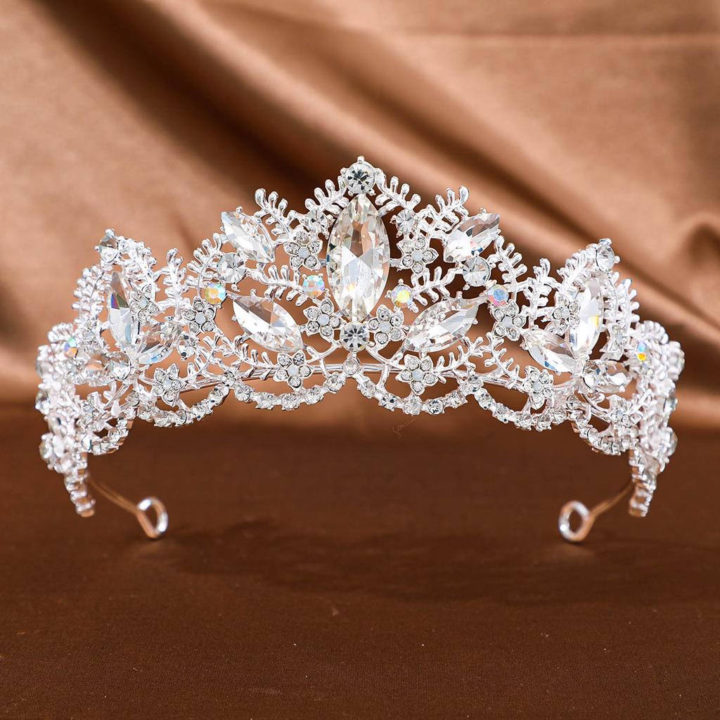 Bridal Tiara Queen Crown Baroque Zircon Headband Exquisite Alloy Accessories Wedding Dress Crown Hair Accessories