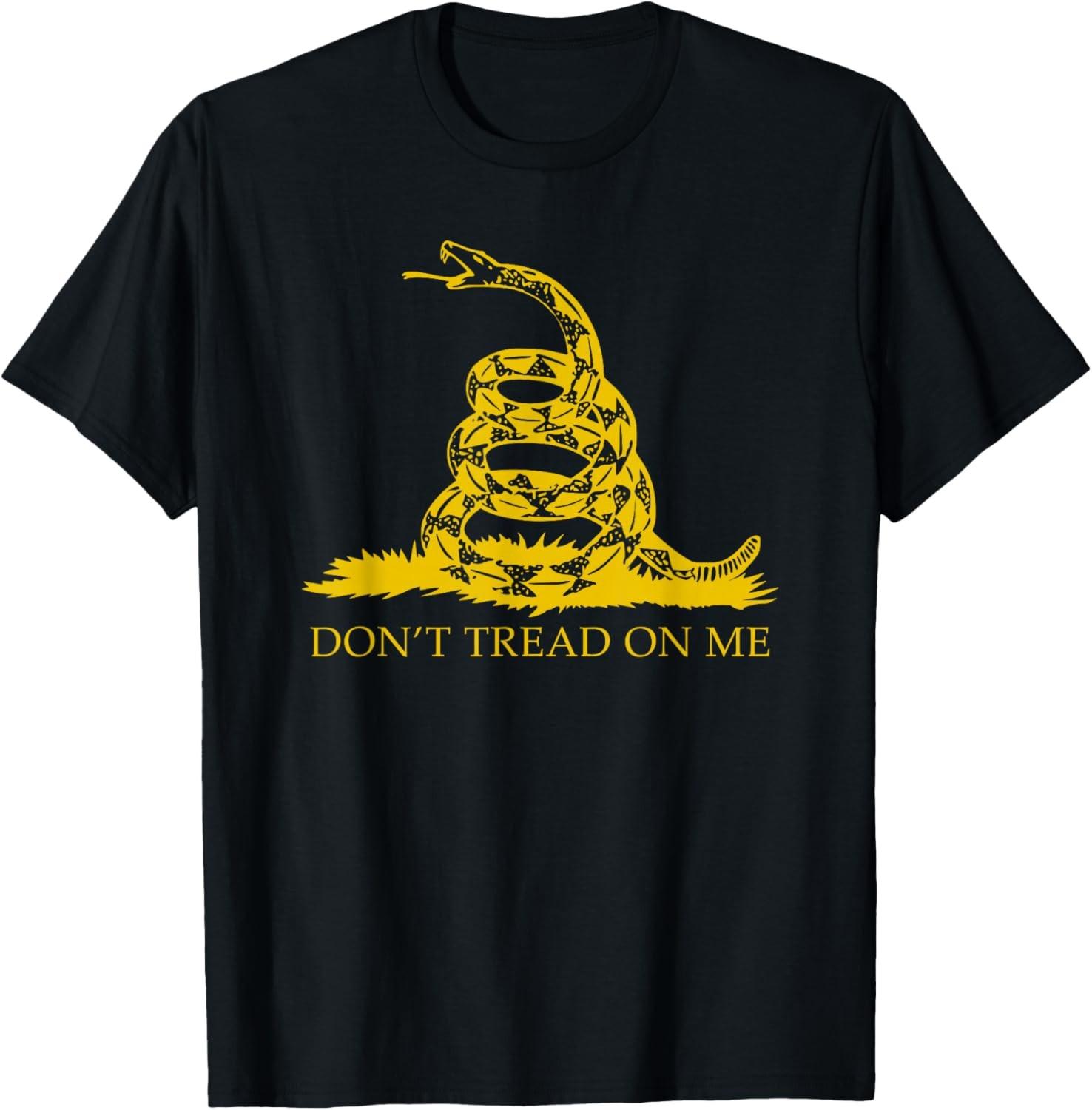

Don’t Tread On Me Shirts For Men Gadsden Flag Snake T-Shirt S