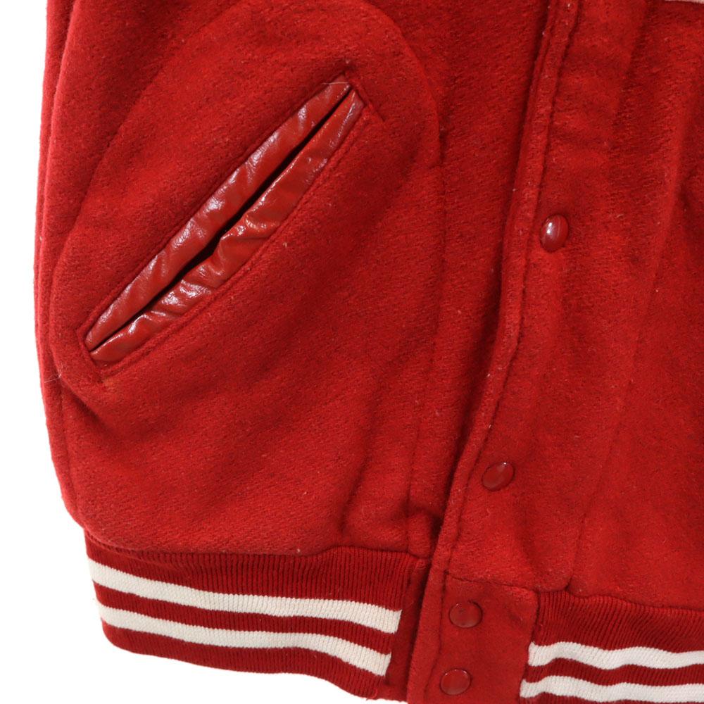 VINTAGE 70s Sleeve leather Stajan M Red Men's Used