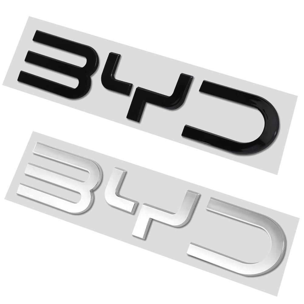 Car Front and Rear Badge Emblem Letters Sticker For BYD Han EV Tang Dm Qin Song Seal U Sealion I3 M6 Atto 2 3 Vitre Dolphin Lied