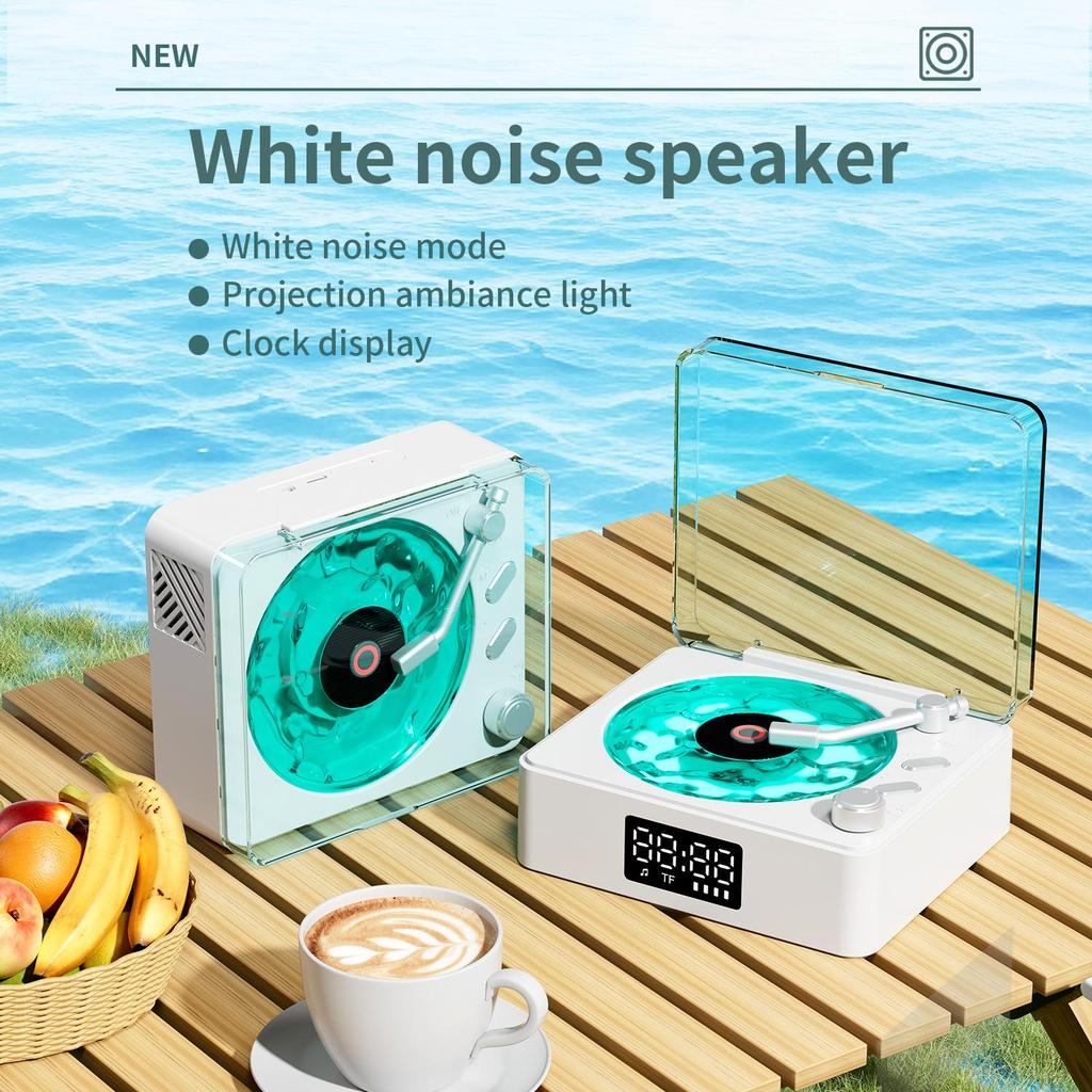 Mini Retro White Noise Bluetooth Speaker Portable Vintage Sleep Aid Bluetooth Speaker Subwoofer With RGB Light Support TF Card