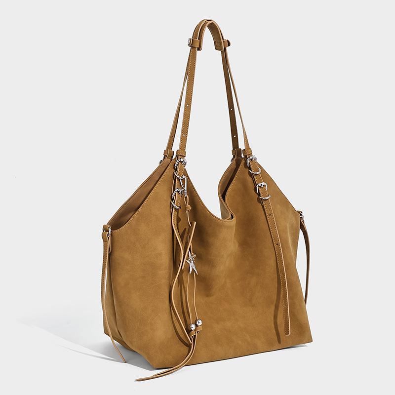 Vintage Commuter Tote Bag for Women, 2025 Autumn New Korean Style Commuter Textured Shoulder Bag, Stylish Handbag