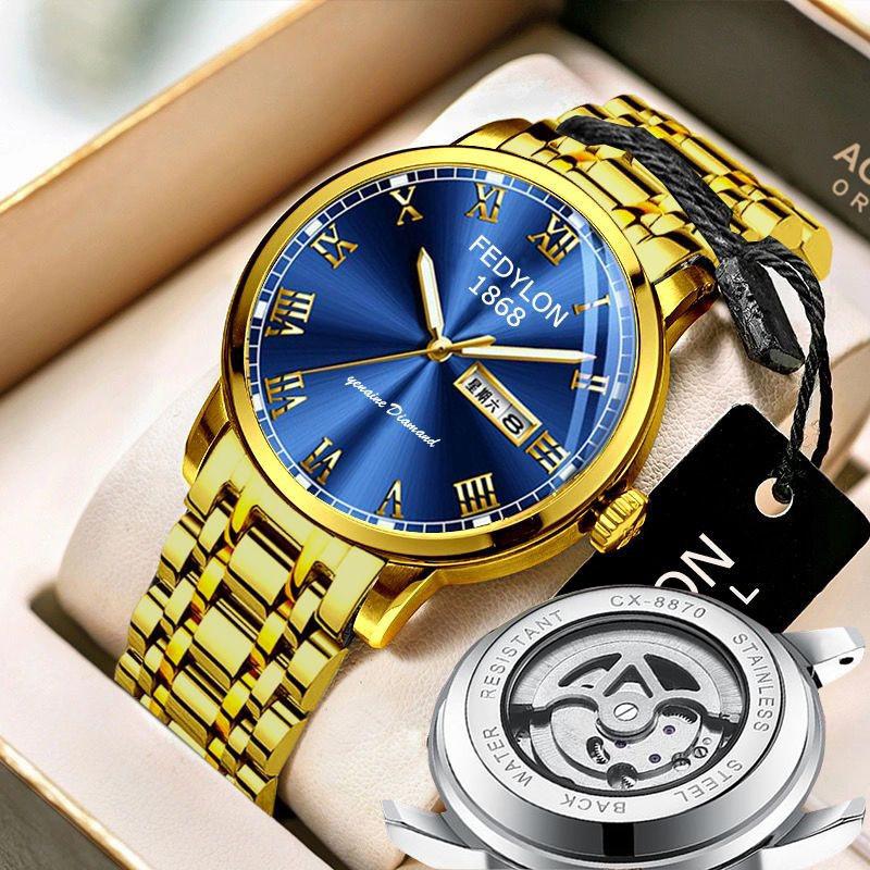 Nou complet automat non-mecanic ceas bărbătesc ceas Flywheel impermeabil luminos la modă Hollow Men's Watch