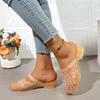 Fashion 2025Womens Slippers  Summer Breathable Casual  Round Toe Sandals Mom Transparent No-slips Slides  Flips Flop