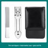 Foldable Stainless Steel Flat-Edge Nail Clippers - Portable Manicure and Toenail Tools.