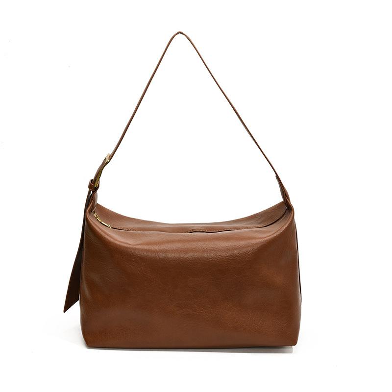 Retro bag women's large-capacity fashion lazy wind messenger bag new autumn and winter simple shoulder armpit bag