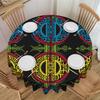 Berber Flag Amazigh Symbol Round Tablecloths 60 Inches Tamazight Proud Table Cover for Parties Table Cloth
