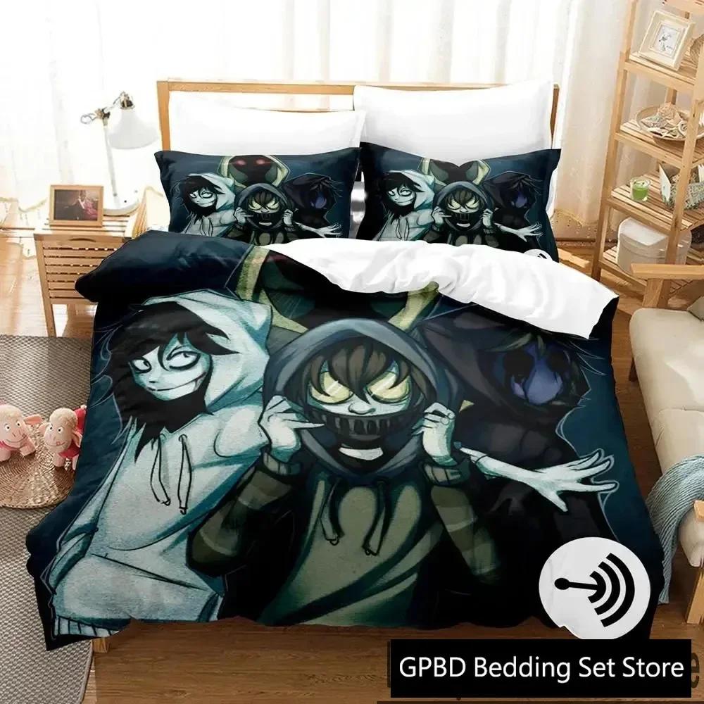 3D Print Anime Creepypasta Cafe Bedding Set Double Twin King Duvet Cover Comforter Pillowcase Boys Girls Adults Bedroom