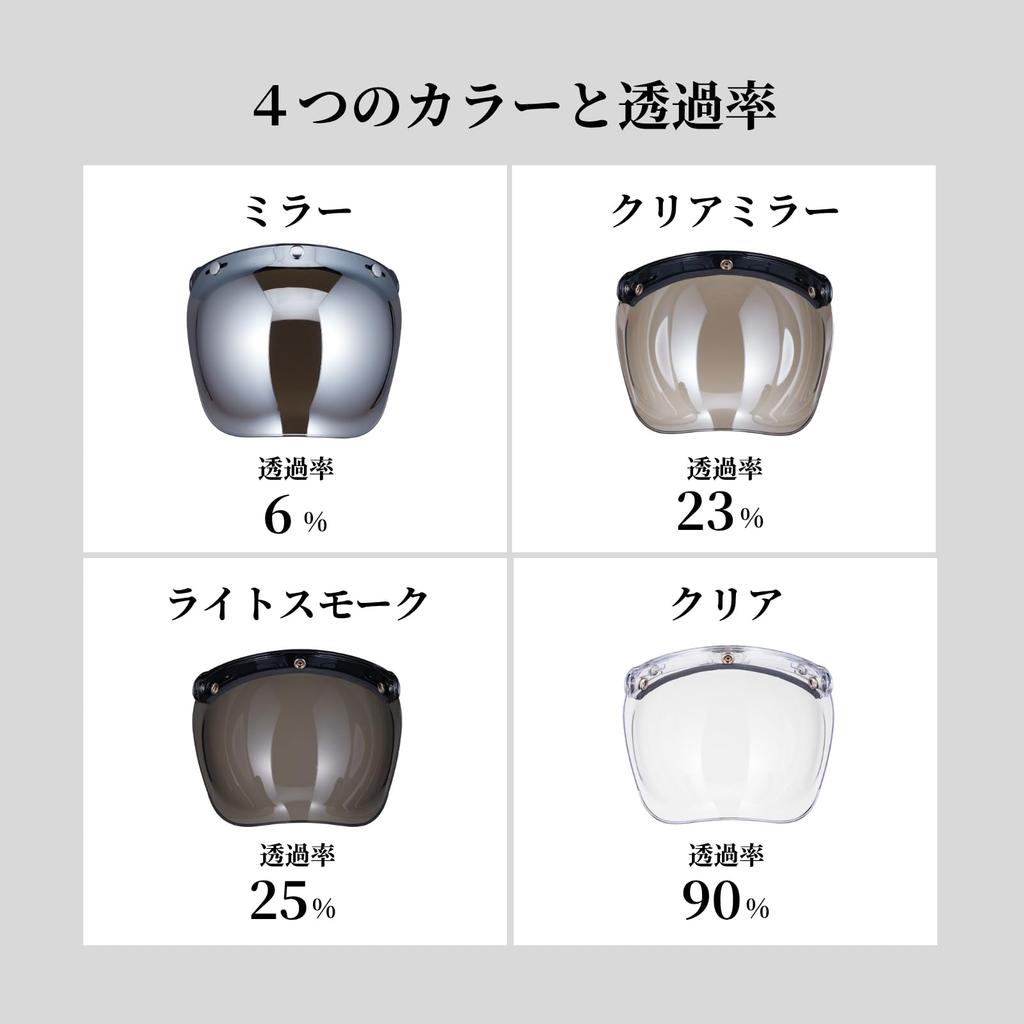 Shield Bubble Shield Light Smoke Jet Helmet Full Face Vintage Compatible with General SG Standard Helmets TT&CO.