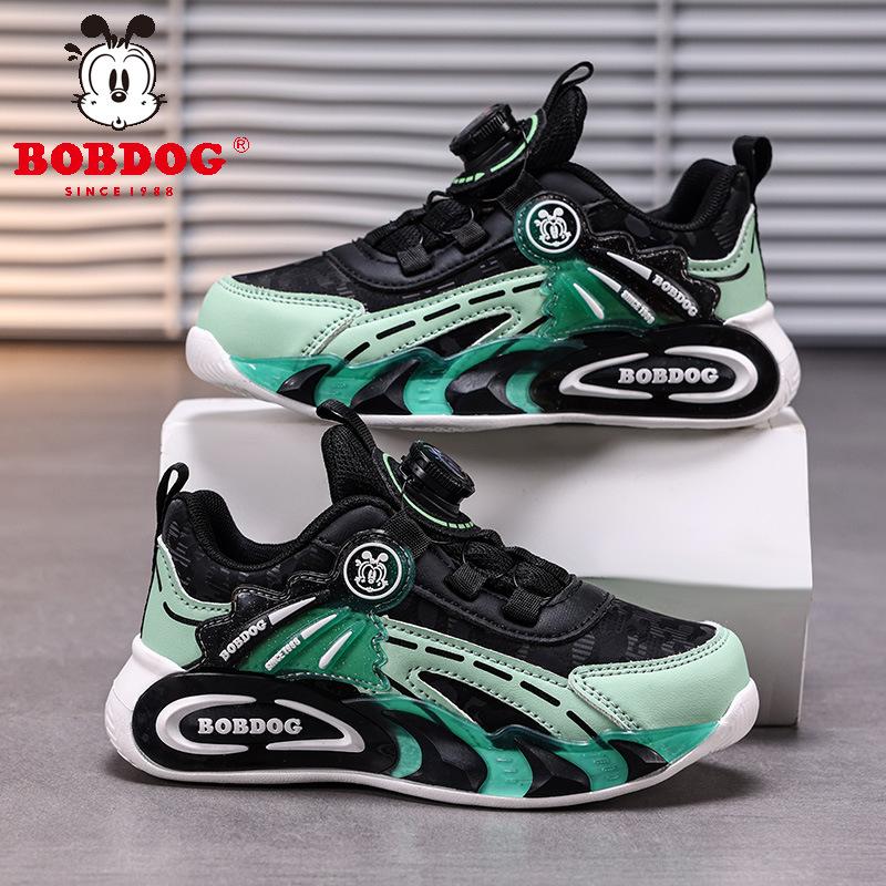 Babu bean children's running shoes spring and summer non-slip shock absorption lightweight boys rotating button boys small shoes