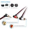 3.5mm RCA Male Connector Jacks Stereo Cable Y Plug to 2 RCA Male Adapter 3.5 Music Socket Connector to Headphone