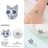 Original 100% Copper White Swan Beaded Cat Series Charms Fit Originalbracelet Diy Jewelry Making Women'S Gift