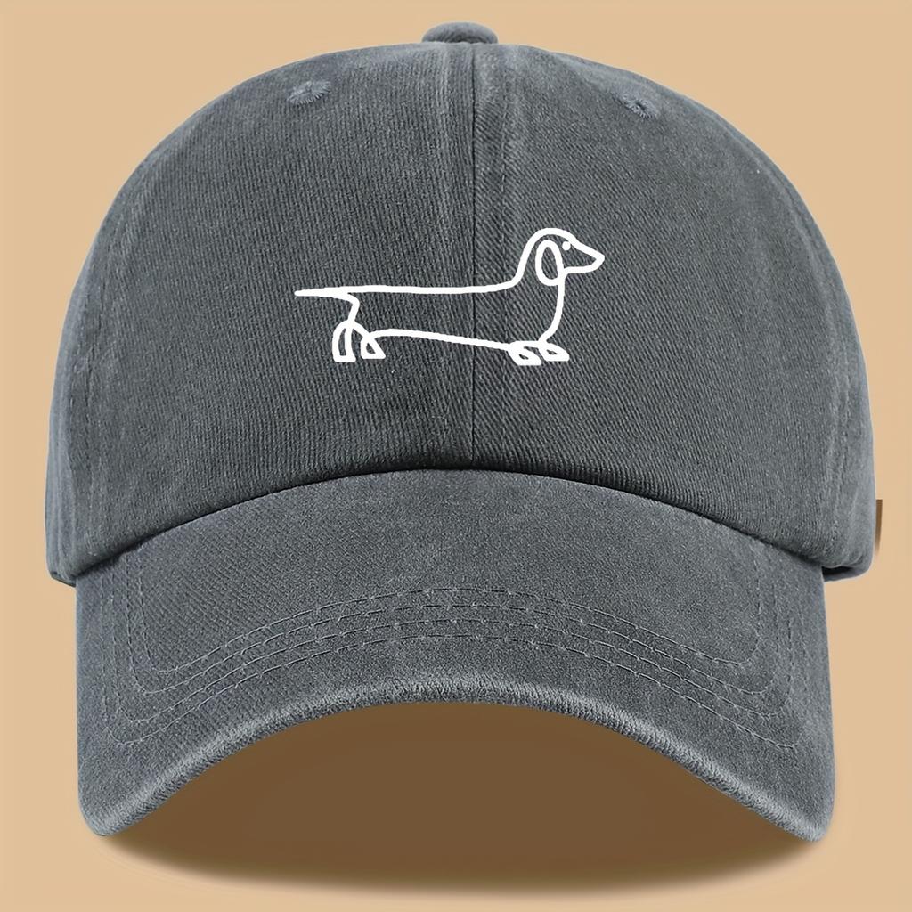 Simple Dog Print Baseball Cap, Versatile for Both Men and Women, Suitable for Outdoor Travel As a Hat