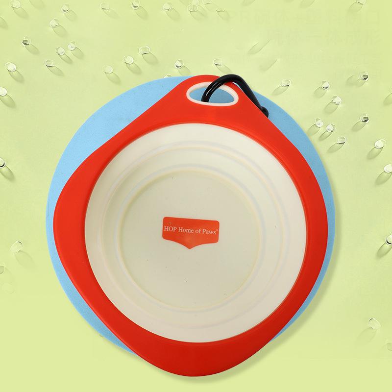 Collapsible Dog Bowl Silicone Dog Food Container Health And Safety Pet Travel Drinking Bowl Feeding Plate